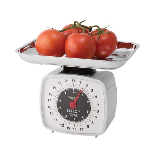 Houdini Taylor White Analog Kitchen Scale 22 lb 38804016T - main